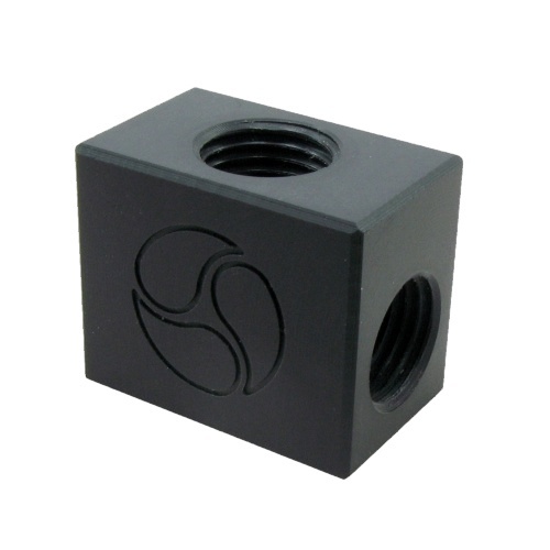 1/4 BSPP Delrin/Acetal T Fitting - Thermochill