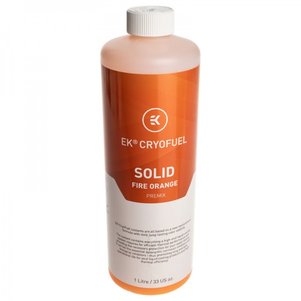 EK Water Blocks EK-CryoFuel Solid Fire Orange (Premix 1000mL)