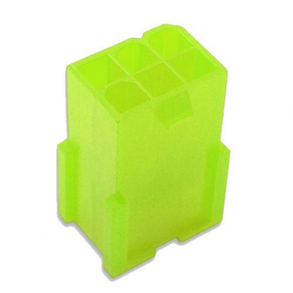 6 Pin Tapered Male VGA Power Connector - UV Green