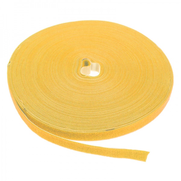 LABEL THE CABLE PRO Roll Dual Velcro roller 25m - yellow