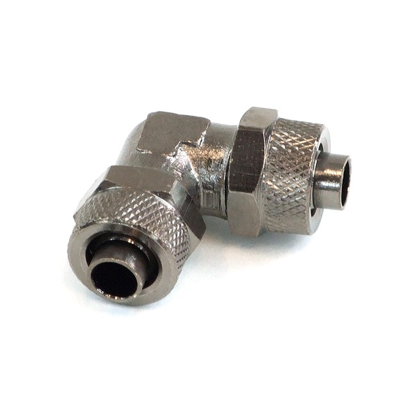 10/8mm (8x1mm) L tubing connector - black nickel