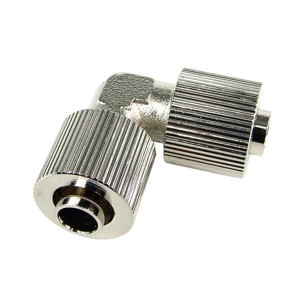 10/8mm L hose connector - compact - silver nickel