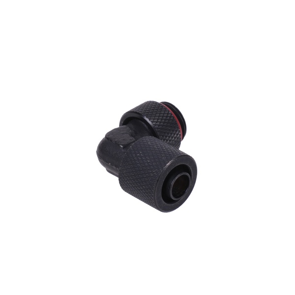 11/8mm (8x1,5mm) compression fitting 90- G1/4 revolvable - knurled - matte black