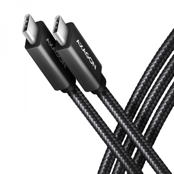 AXAGON BUCM32-CM10AB Cable, USB-C 3.2 Gen 2 to USB-C 3.2 Gen 2, black - 1m