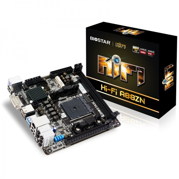 Biostar Hi-Fi A88ZN, AMD A88X Mainboard - Socket FM2 +
