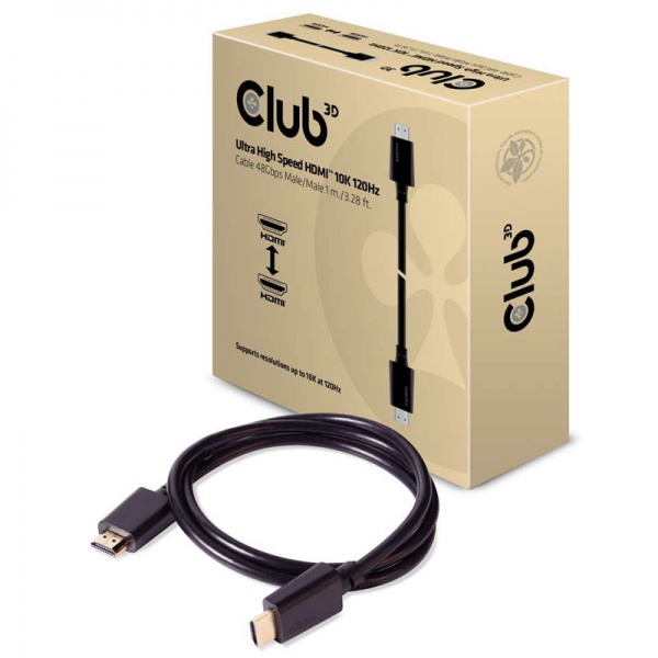 Club3D Club 3D Ultra High Speed HDMI 10K120Hz Cable 48Gbps St./St. - 1m