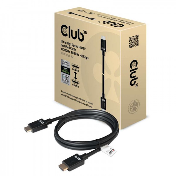 Club3D Club 3D Ultra High Speed HDMI 10K120Hz Cable 48Gbps St./St. - 2m