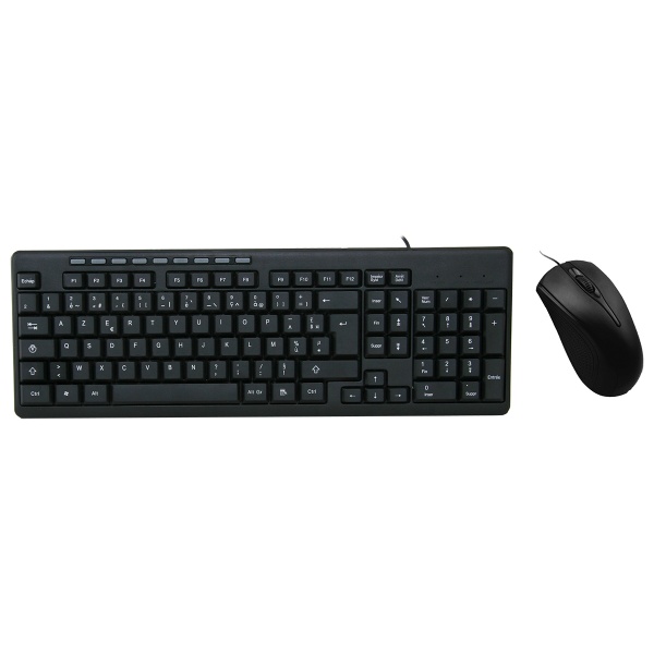 Builder UK USB Keyboard and Mouse Combo Set Black