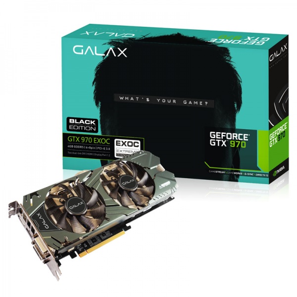 GALAX GeForce GTX 970 EXOC Black Edition, 4096 MB GDDR5 