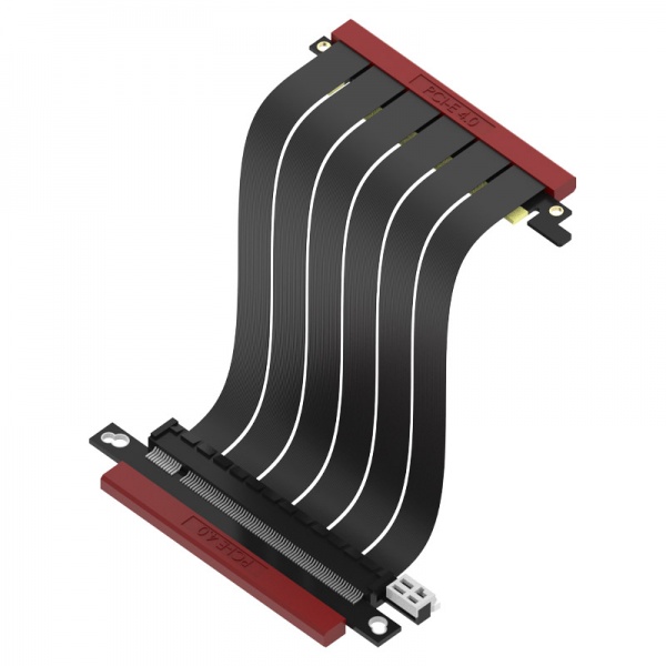 Ssupd Riser ribbon cable - PCIe 4.0, 140mm, black