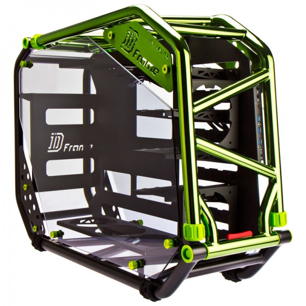 IN WIN D-Frame 2.0 Design Big Tower, NVIDIA Edition - black / green