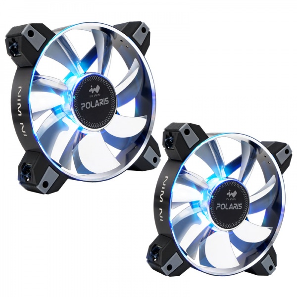 IN WIN Polaris RGB Aluminum LED fan Twin Pack - 120 mm