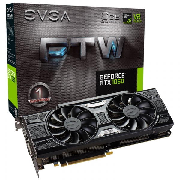 EVGA GeForce GTX 1060 FTW+ Gaming ACX 3.0, 6144 MB GDDR5
