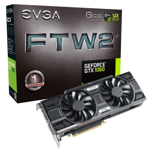 EVGA GeForce GTX 1060 FTW2 + Gaming 6144 MB GDDR5