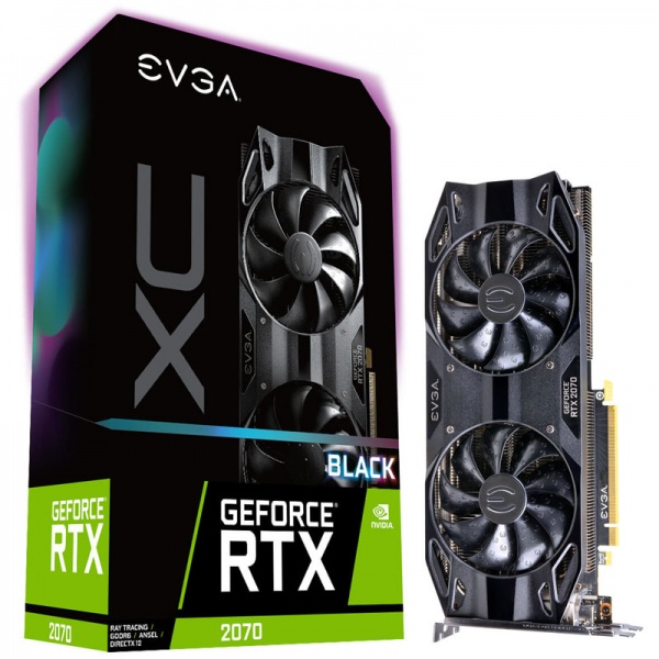 EVGA GeForce RTX 2070 XC Black Edition, 8192 MB GDDR6
