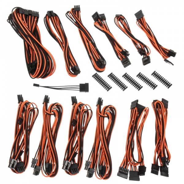 BitFenix Alchemy 2.0 PSU Cable Kit, BQT-Series DPP - black / orange