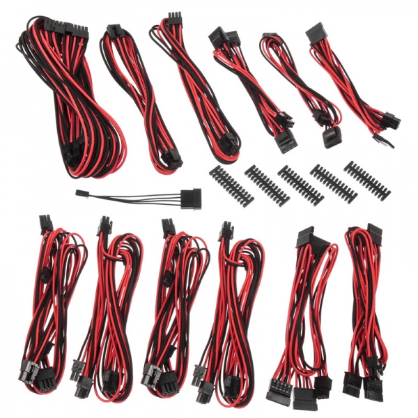 BitFenix Alchemy 2.0 PSU Cable Kit, BQT-Series DPP - Black / Red