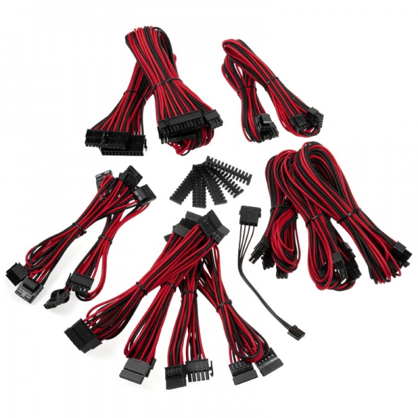 BitFenix Alchemy 2.0 PSU Cable Kit, BQT-Series SP11 - Black / Red
