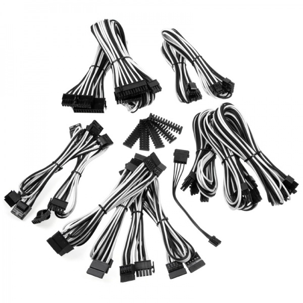 BitFenix Alchemy 2.0 PSU Cable Kit, BQT Series SP11 - Black / White