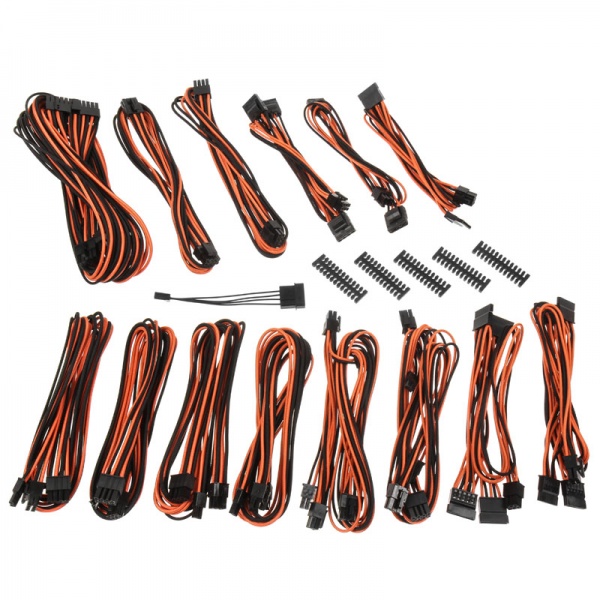 BitFenix Alchemy 2.0 PSU Cable Kit, CMR Series - Black / Orange