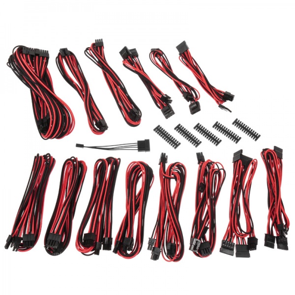 BitFenix Alchemy 2.0 PSU Cable Kit, CMR Series - Black / Red