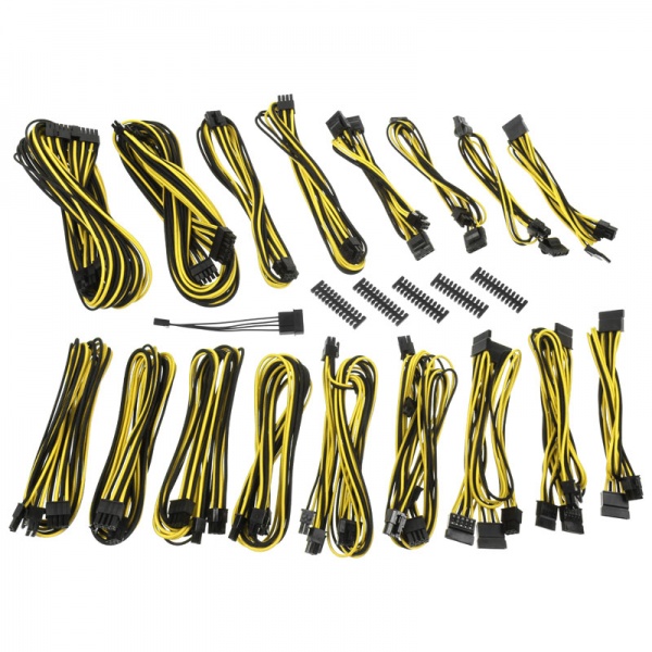 BitFenix Alchemy 2.0 PSU Cable Kit, CSR Series - black / yellow