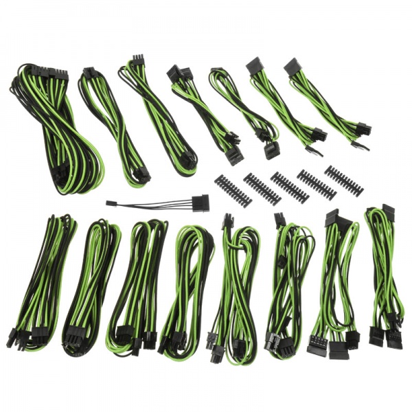 BitFenix Alchemy 2.0 PSU Cable Kit, ECG Series - black / green
