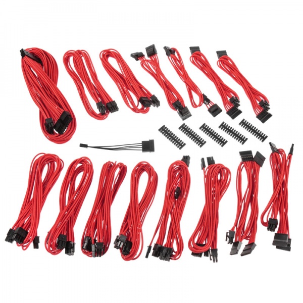BitFenix Alchemy 2.0 PSU Cable Kit, ECG Series - red
