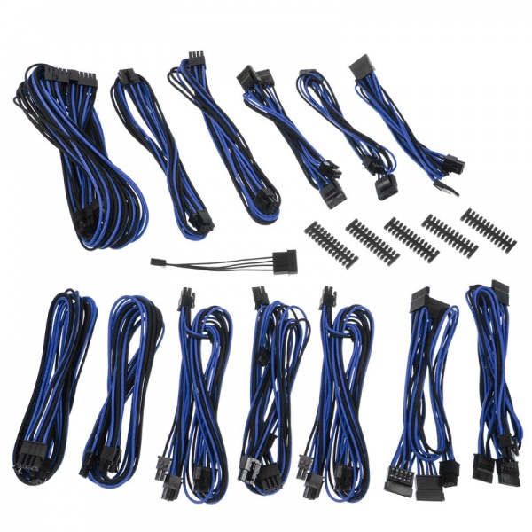 BitFenix Alchemy 2.0 PSU Cable Kit, SCC-Series - Black / Blue