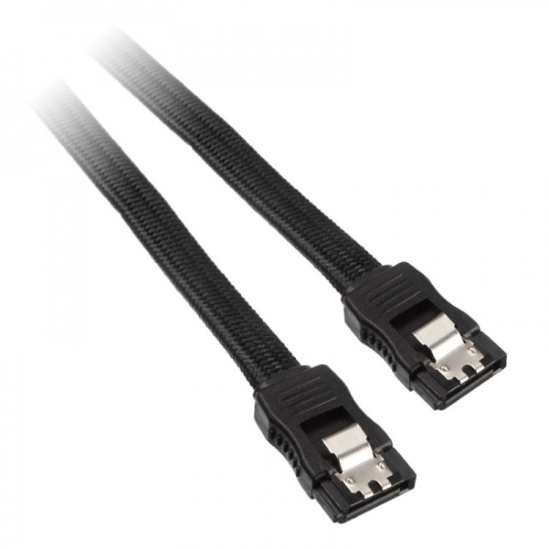 BitFenix SATA 3 cable 75cm - sleeved black / black
