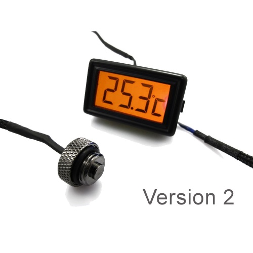XSPC LCD Temp Sensor (Orange) V2 + G1/4 Plug Sensor