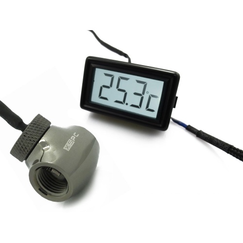 XSPC LCD Temperature Display (White) V3 + G1/4 Inline Sensor
