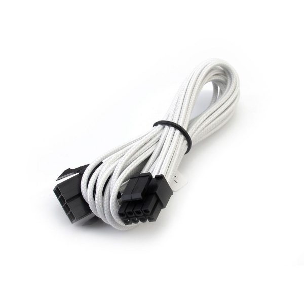 XSPC Premium Sleeved 4+4 EPS Extension Cable (White)