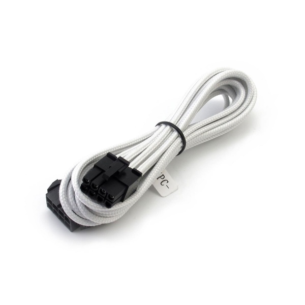 XSPC Premium Sleeved 8-Pin PCI-E Extension Cable (White)