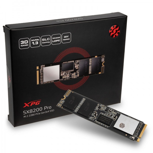 ADATA XPG SX8200 Pro Series NVMe SSD, PCIe 3.0 M.2 Type 2280 - 512 GB
