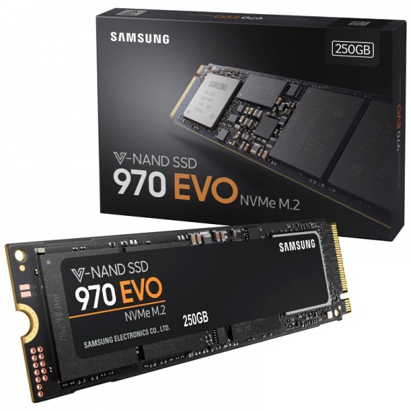SAMSUNG 970 EVO NVMe SSD, PCIe 3.0 M.2 Type 2280 - 250 GB
