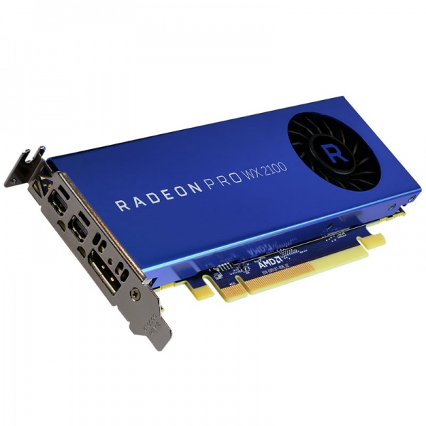 AMD Radeon Pro WX 2100, 2048MB GDDR5, 2x mini DP, 1x DP - Low Profile