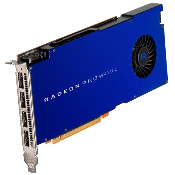 AMD Radeon Pro WX 7100, 8192 MB GDDR5, 4x DP