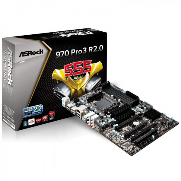 ASRock 970 Pro3 R2.0, AMD 970 motherboard - Socket AM3 +