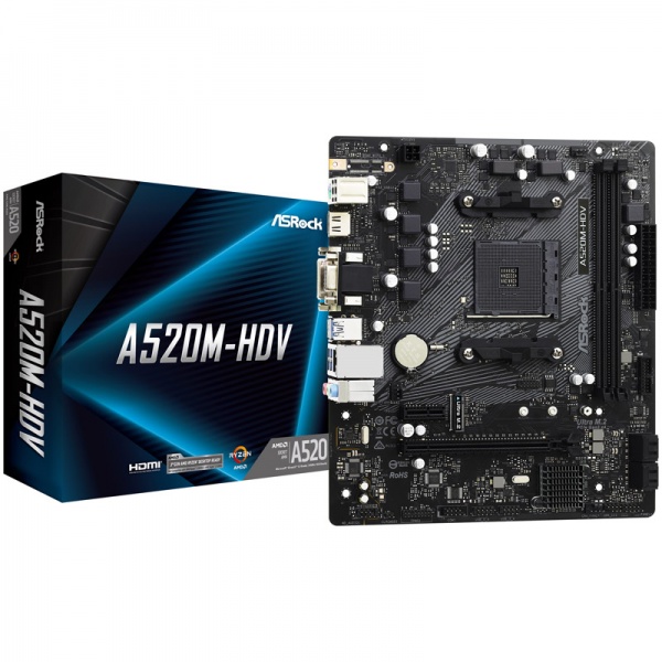 ASRock A520M-HDV, AMD A520 motherboard - Socket AM4
