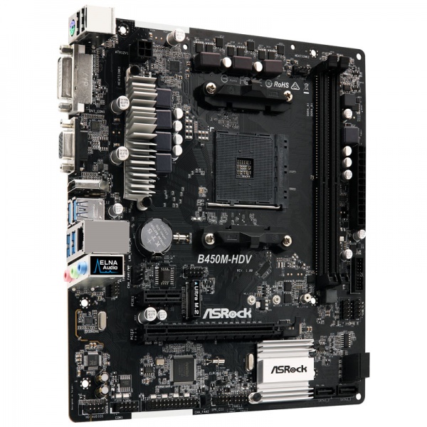 ASRock B450M-HDV, AMD B450 motherboard - Socket AM4