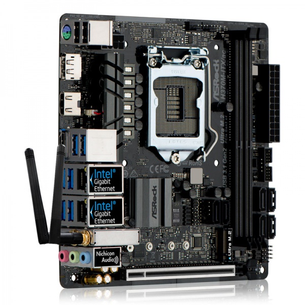 ASRock H370M-ITX / AC, Intel H370 Motherboard - Socket 1151