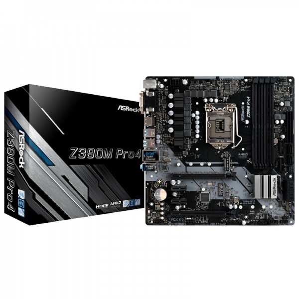 ASRock Z390 M Pro 4, Intel Z390 Motherboard - Socket 1151