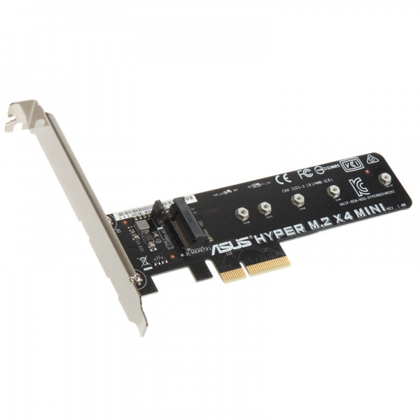 ASUS Hyper M2 X4 Mini PCIE adapter card - black PCB from WatercoolingUK