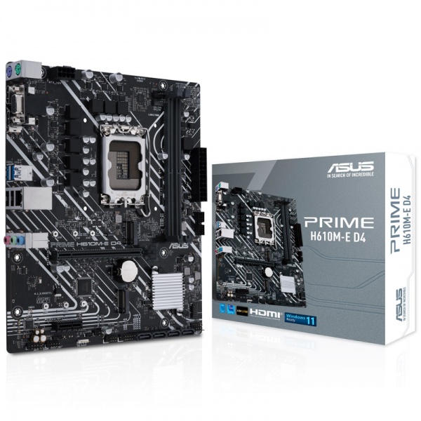 ASUS Prime H610M-E D4, Intel H610 Motherboard - Socket 1700, DDR4