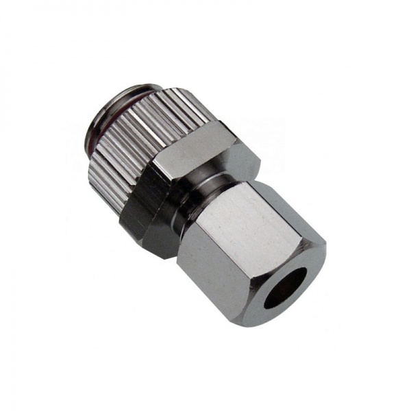 koolance Compression fitting for copper tubes, OD 06 mm to G 1/4 inch BSPP - silver