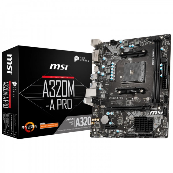 MSI A320M-A Pro, AMD A320 mainboard, socket AM4