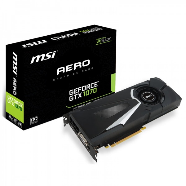 MSI GeForce GTX 1070 Aero 8G OC, 8192MB GDDR5 [GCMC-131] from ...