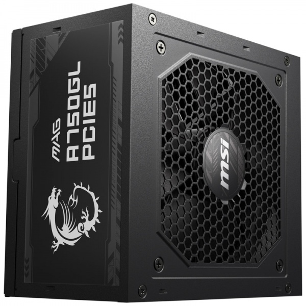 MSI MAG A750GL PCIe5 power supply, 80 PLUS Gold, fully modular, ATX 3.0, PCIe 5.0 - 750 watts ​