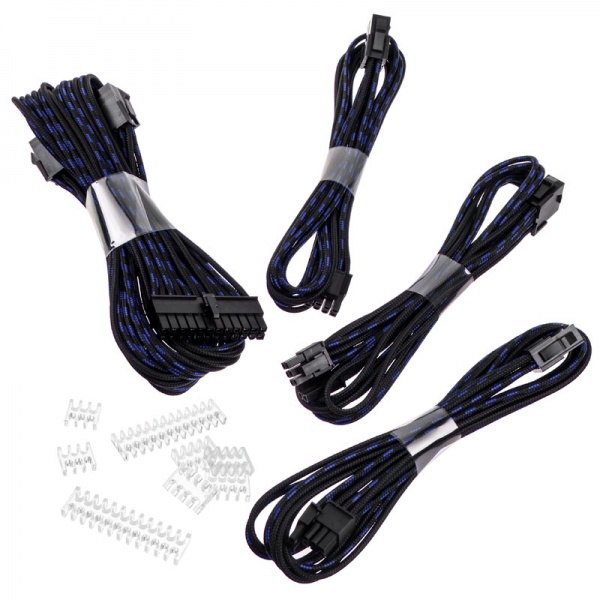 Phanteks Extension Cable Set, 500mm, S-Pattern - Black / Blue